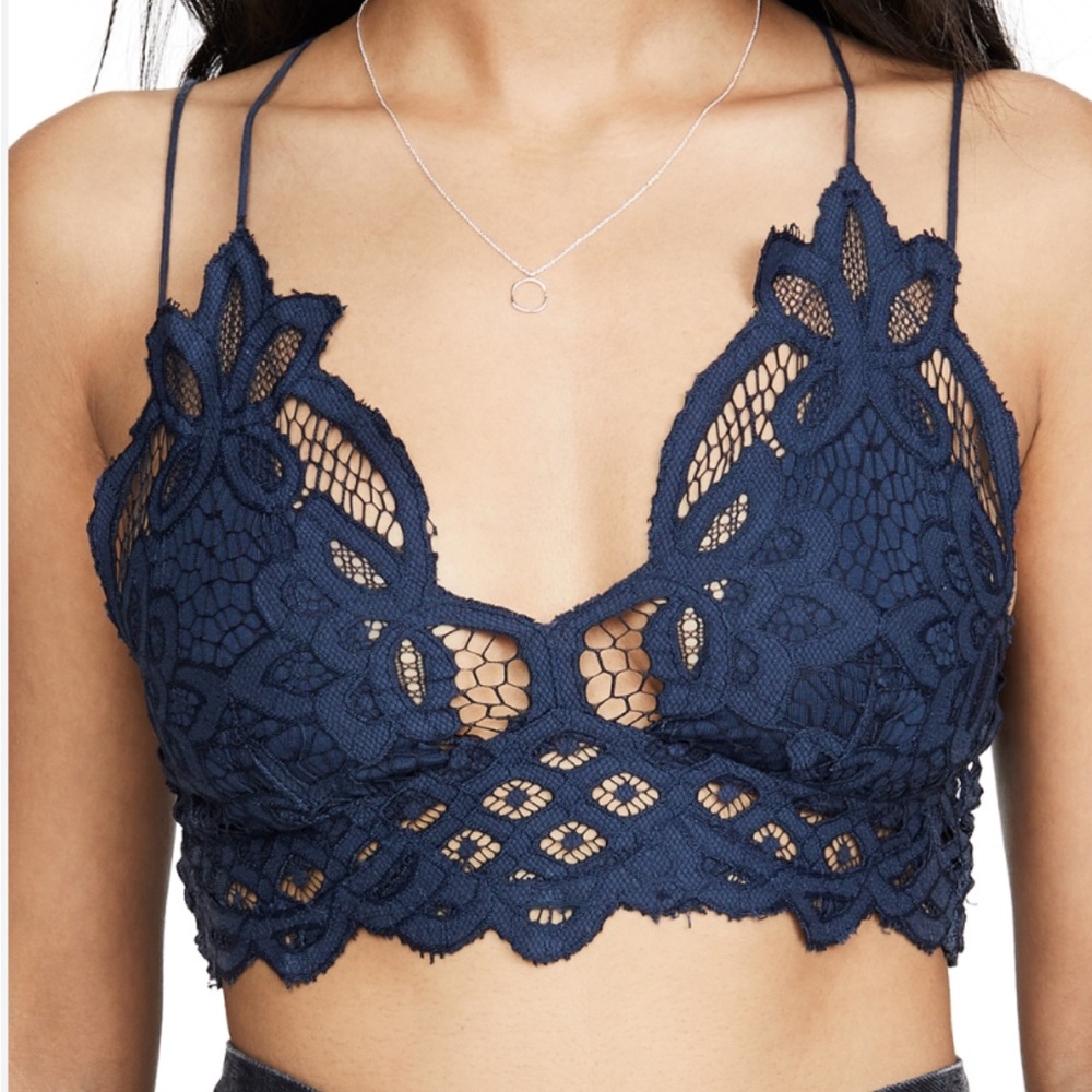 Free people Adella bralette in navy